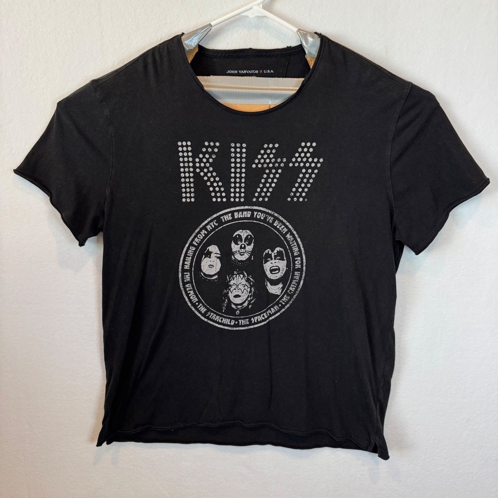 KISS X John Varvatos Limited Hard Rock Icon '18 Distressed Band Shirt XXL OOP